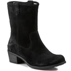 Ugg Briar Ankle Boots Booties Suede Leather Heeled Slouchy Size 7 1/2